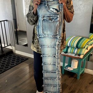 NY Collection Light Blue Distressed Skinny Jeans
